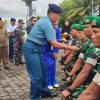 Danlanal Bintan Hadiri Upacara Penyambutan Kedatangan Personel Teritorial Pembangunan 849/Baladau