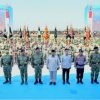 Panglima TNI Dampingi Presiden RI Prabowo Subianto Pada Upacara Gelar Pasukan Operasional dan Kehormatan Militer
